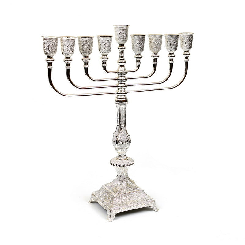 Silver Plated Menorahs – House Of David Judaica