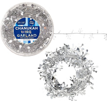 Load image into Gallery viewer, Chanukah Wire Garland With Silver Dreidels