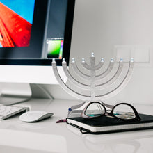 Load image into Gallery viewer, "Go Menorah " ™- Light It Anywhere, Silverplated