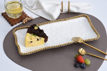 Load image into Gallery viewer, White and Gold Platter