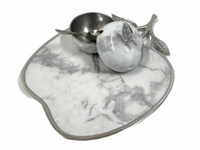 Load image into Gallery viewer, Marble Fusion Apple Plate with Honey Jar