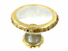 Load image into Gallery viewer, Glass Footed Bowl with Gold Border