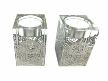 Load image into Gallery viewer, Crystal with Metalwork Tea light Holders
