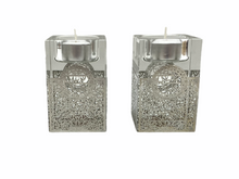 Load image into Gallery viewer, Crystal with Metalwork Tea light Holders