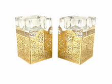 Load image into Gallery viewer, Crystal with Gold Metalwork Tea light Holders