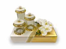 Load image into Gallery viewer, Three Piece Glass Canister Gift Set