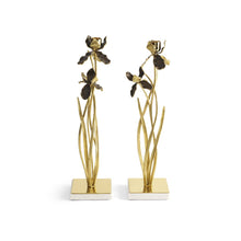 Load image into Gallery viewer, Black Iris Candleholders by Michael Aram