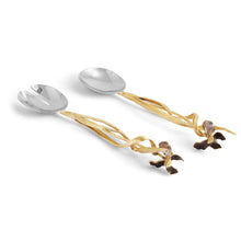 Load image into Gallery viewer, Black Iris Serving Set by Michael Aram