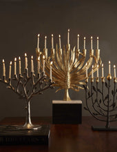 Load image into Gallery viewer, Palm Menorah by Michael Aram