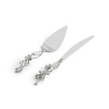 Load image into Gallery viewer, White Orchid Wedding Cake Knife & Server Set By Michael Aram