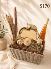 Load image into Gallery viewer, Golden Rosh Hashanah Luxe Gift Basket — One of One`
