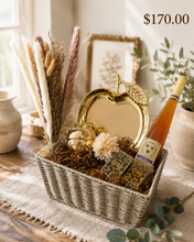 Load image into Gallery viewer, Golden Rosh Hashanah Luxe Gift Basket — One of One`
