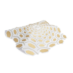 Gold and White Pattern Challah Cover