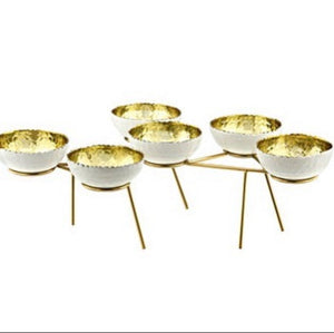 Gold and White Floating Seder Plate