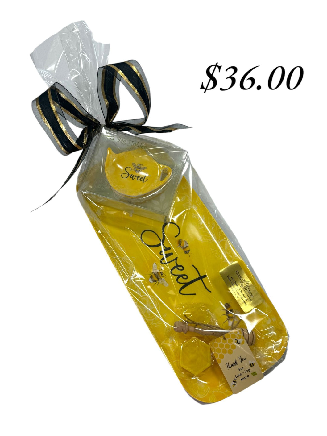 Tea Bag and Honey-Bee Tray Gift Set