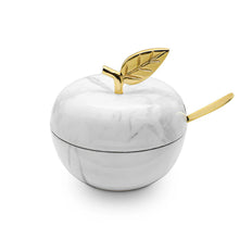 Load image into Gallery viewer, White Marble Honey Dish
