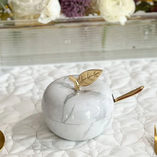 Load image into Gallery viewer, White Marble Honey Dish
