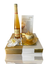 Load image into Gallery viewer, Gold Honey Dish Wrapped Gift Set

