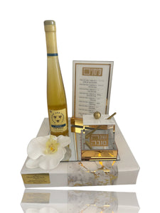 Classic Gold Honey Dish Wrapped Gift Set