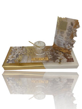 Load image into Gallery viewer, Matching Simanim Plate and Card Wrapped Gift Set
