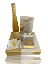 Load image into Gallery viewer, Modern Gold Honey Dish Wrapped Gift Set
