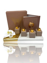 Load image into Gallery viewer, Pink Mini Diffusers and Simanim Card Wrapped Gift Set
