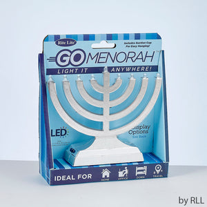 "Go Menorah " ™- Light It Anywhere, Silverplated
