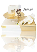 Load image into Gallery viewer, Gold Cake Stand MIshloach Manot
