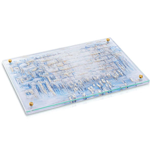 Blue Kotel Painted Lucite Challah Board
