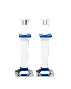 Candle Stick Blue Pair