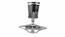 Load image into Gallery viewer, Stemmed Filigree Kiddush Cup
