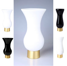 Load image into Gallery viewer, White Vase with Gold Base
