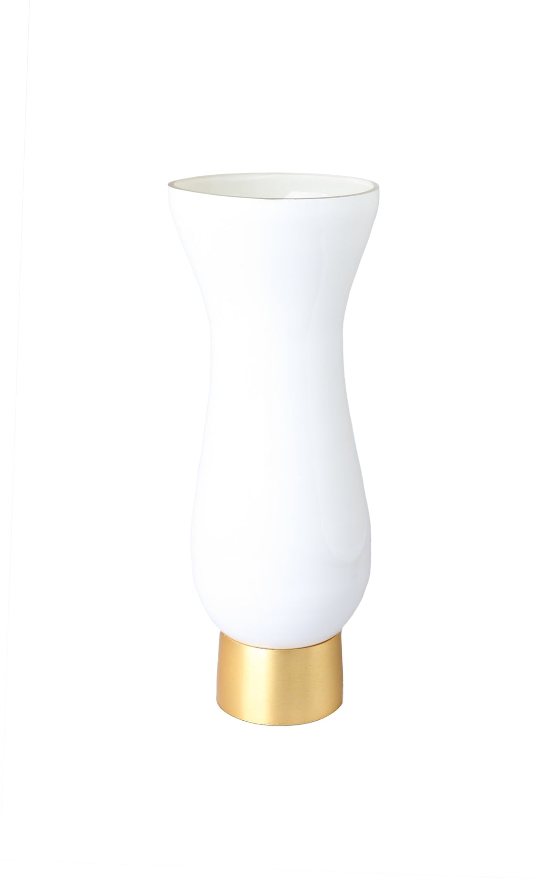 White Vase with Gold Base