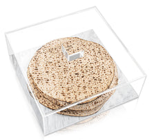 Load image into Gallery viewer, Square Marble Bottom Matzah Box
