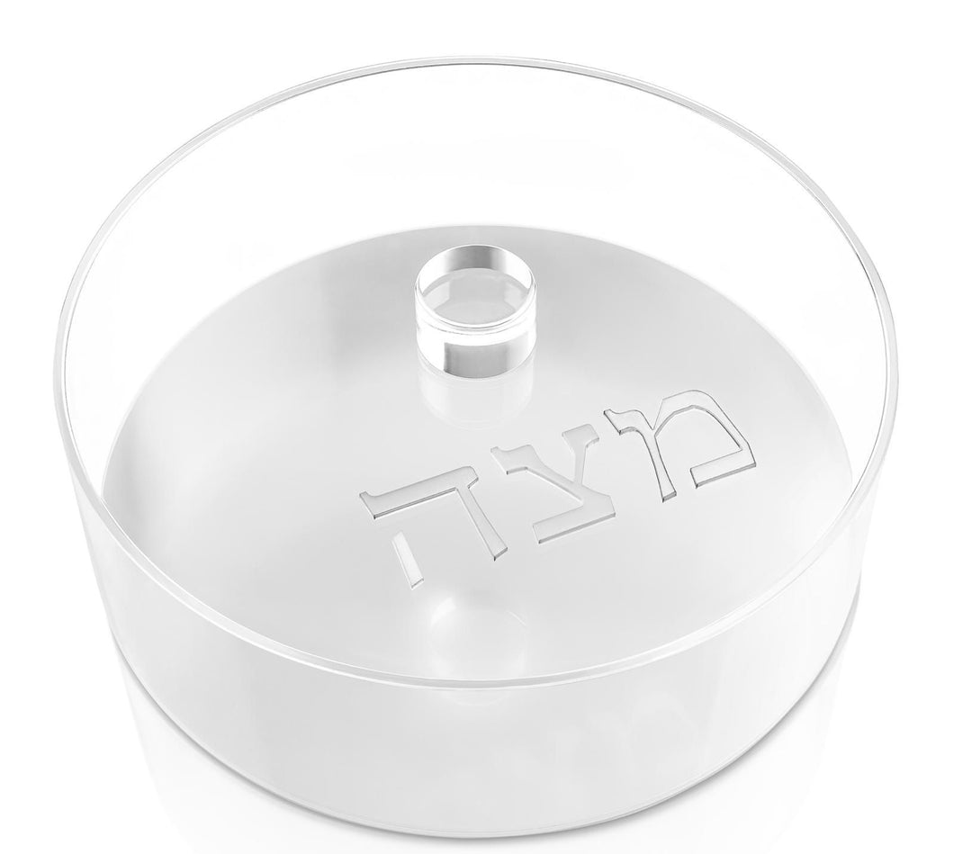 Silver Round Matzah Box