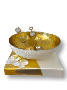 White and Gold Bowl Gift Set
