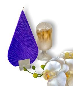 Purple Tear Drop Havdallah Candle