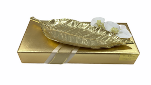 Gold Leaf Tray Wrapped Gift