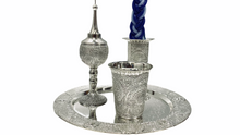 Load image into Gallery viewer, Silver Plate Filigreed Havdallah Set
