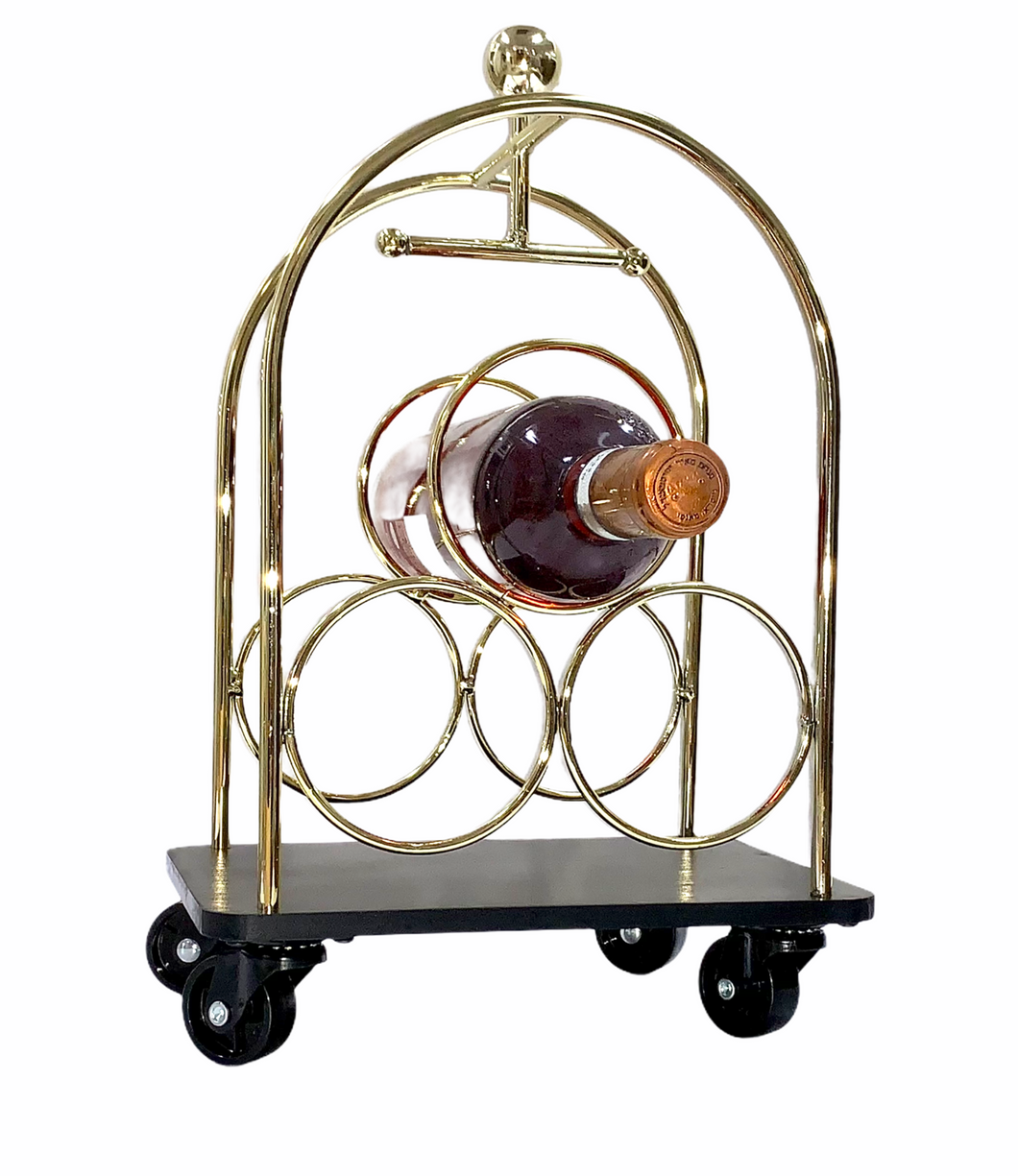 Luggage Cart 3 Bottle Wine Rack by Godinger