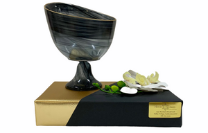 Black Footed Candy Bowl Wrapped Gift