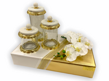 Load image into Gallery viewer, Three Piece Glass Canister Gift Set
