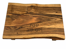 Load image into Gallery viewer, Wooden Challah Board with legs
