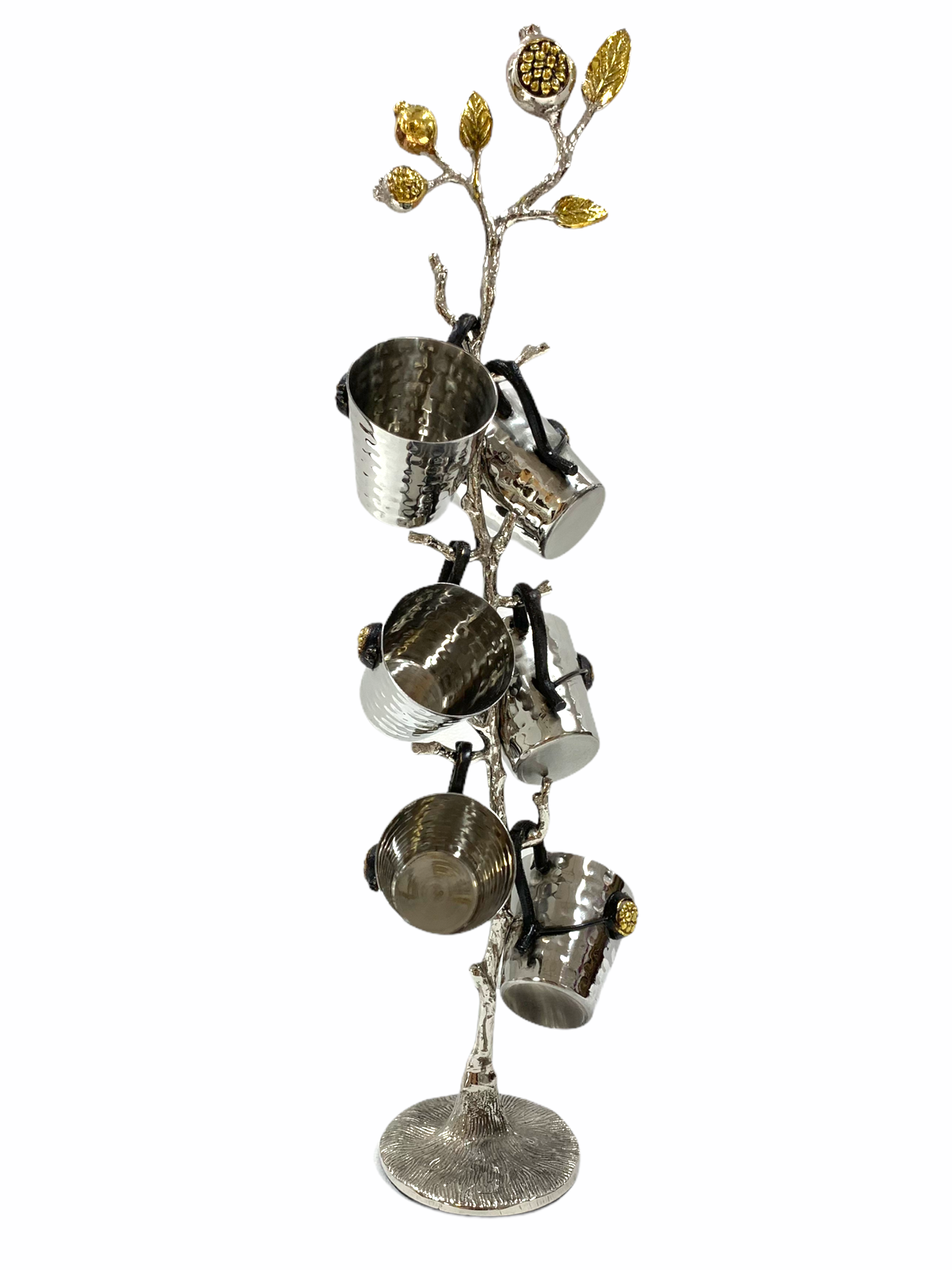Yair Emanuel Coppa Kiddush Moderna In Rame Con Piattino - Incisa In Ebraico - 200 Ml - Judaica Contemporanea Per Shabbat - 3