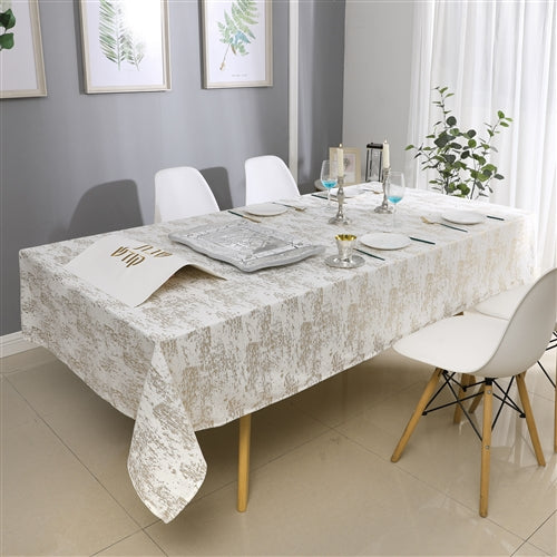 Tablecloth Velvet Gold Mosaic Print