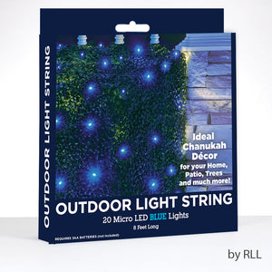 Outdoor Light String with 20 Micro LED Blue Lights