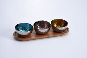 Three Section Colorful Dish