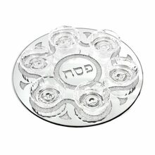 Crystal Seder Plate-15" Stones Design