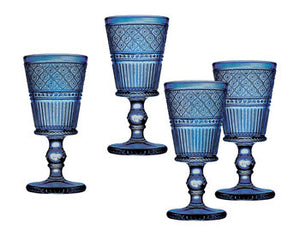 Blue Claro S/4 Goblets