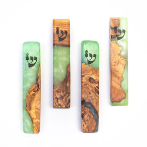 Green Mezuzah Collection By Eial Ovin